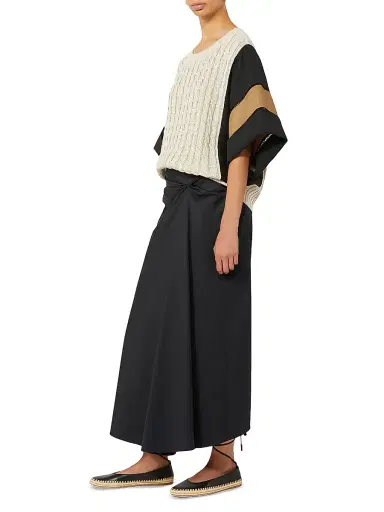 Max Mara Women's Loose Fit Linen Yarn Sweater - Beige - Size Medium | Thumbnail 2 Max Mara Women's Loose Fit Linen Yarn Sweater - Beige - Size Medium | Thumbnail 2