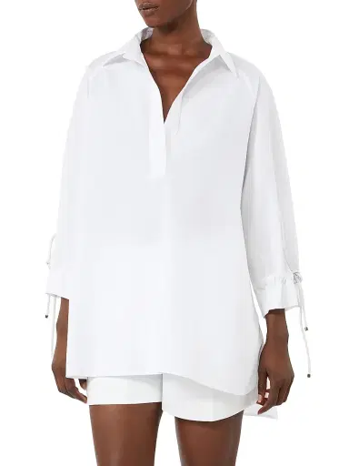 Max Mara Women's Cotton Poplin Blouse | Thumbnail 2 Max Mara Women's Cotton Poplin Blouse | Thumbnail 2