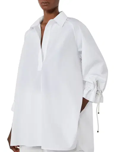 Max Mara Women's Cotton Poplin Blouse | Thumbnail 4 Max Mara Women's Cotton Poplin Blouse | Thumbnail 4