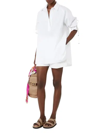 Max Mara Women's Cotton Poplin Blouse | Thumbnail 5 Max Mara Women's Cotton Poplin Blouse | Thumbnail 5