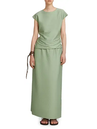 MM Max Mara Women's Sleeveless Ottoman Jersey Top - Sage Green - Size XL | Thumbnail 2 MM Max Mara Women's Sleeveless Ottoman Jersey Top - Sage Green - Size XL | Thumbnail 2