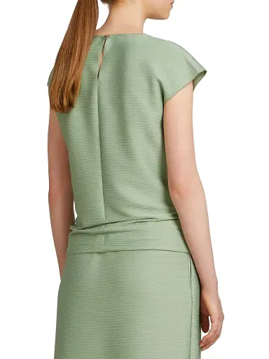 MM Max Mara Women's Sleeveless Ottoman Jersey Top - Sage Green - Size XL | Thumbnail 4 MM Max Mara Women's Sleeveless Ottoman Jersey Top - Sage Green - Size XL | Thumbnail 4