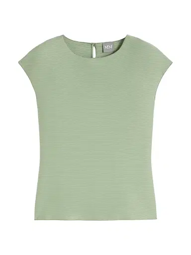 MM Max Mara Women's Sleeveless Ottoman Jersey Top - Sage Green - Size XL | Thumbnail 1 MM Max Mara Women's Sleeveless Ottoman Jersey Top - Sage Green - Size XL | Thumbnail 1