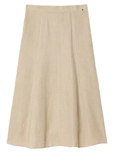 Marina Rinaldi Women's Faded Linen Skirt - Sand - Size 16 | Thumbnail 1
