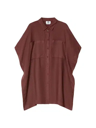 Marina Rinaldi Women's Linen Canvas Tunic - Bordeaux - Size XL | Thumbnail 1 Marina Rinaldi Women's Linen Canvas Tunic - Bordeaux - Size XL | Thumbnail 1
