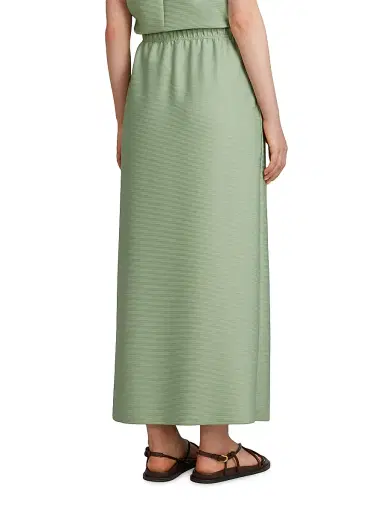 MM Max Mara Women's Long Ottoman Jersey Skirt | Thumbnail 4