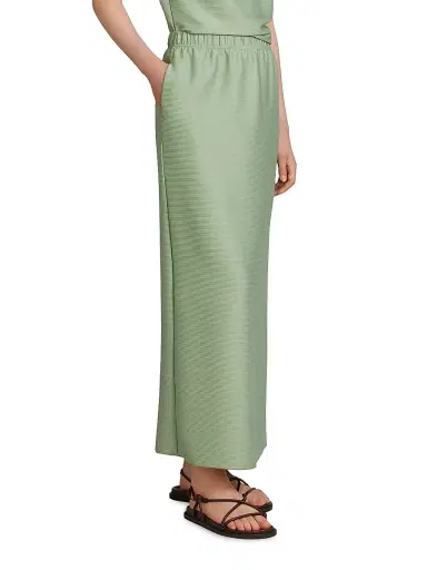MM Max Mara Women's Long Ottoman Jersey Skirt | Thumbnail 5