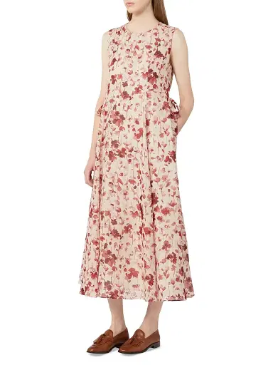 Max Mara Women's Printed Ramie Canvas Dress - Pink | Thumbnail 3