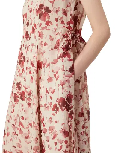 Max Mara Women's Printed Ramie Canvas Dress - Pink | Thumbnail 5
