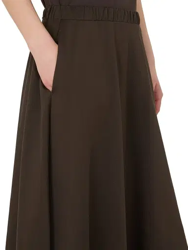 MM Max Mara Women's Cotton Jersey Circle Skirt - Dark Bown - Size XL | Thumbnail 5