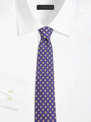 Isaia Men's Concentric Grid Silk Tie | Thumbnail 2 Isaia Men's Concentric Grid Silk Tie | Thumbnail 2