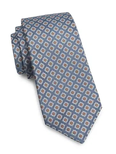 Isaia Men's Floral Medallion Silk Tie | Thumbnail 1 Isaia Men's Floral Medallion Silk Tie | Thumbnail 1