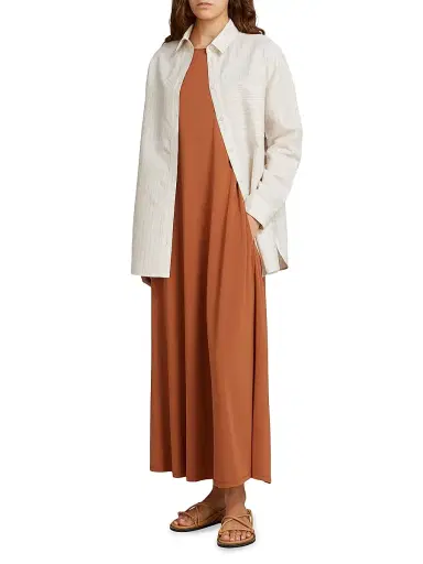 MM Max Mara Women's Mannish Linen and Cotton Shirt - Milk - Size 16 | Thumbnail 2