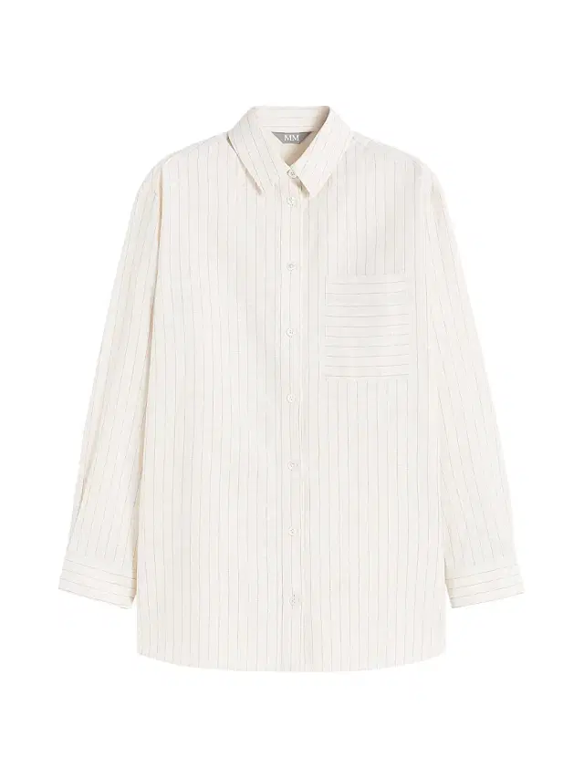 Women's Mannish Linen and Cotton Shirt - Milk