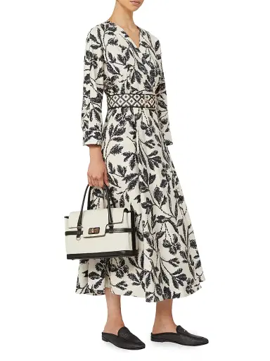 Max Mara Women's Printed Poplin Dress - Beige Multi - Size 16 | Thumbnail 2 Max Mara Women's Printed Poplin Dress - Beige Multi - Size 16 | Thumbnail 2