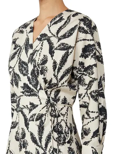 Max Mara Women's Printed Poplin Dress - Beige Multi - Size 16 | Thumbnail 5 Max Mara Women's Printed Poplin Dress - Beige Multi - Size 16 | Thumbnail 5