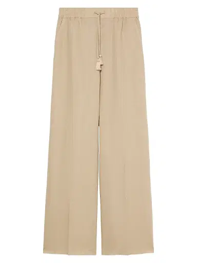 Marina Rinaldi Women's Linen Canvas Trousers - Sand - Size 16 | Thumbnail 1 Marina Rinaldi Women's Linen Canvas Trousers - Sand - Size 16 | Thumbnail 1