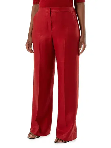 Marina Rinaldi Women's Linen Trousers - Cherry - Size 16 | Thumbnail 3