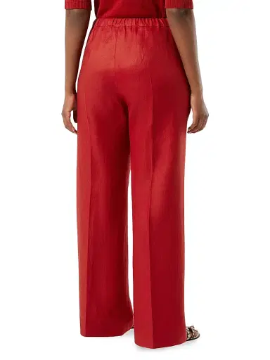 Marina Rinaldi Women's Linen Trousers - Cherry - Size 16 | Thumbnail 4