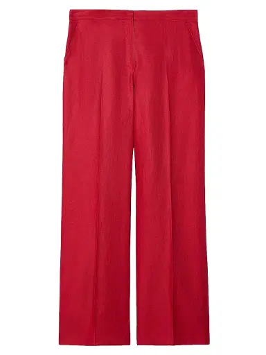 Marina Rinaldi Women's Linen Trousers - Cherry - Size 16 | Thumbnail 1