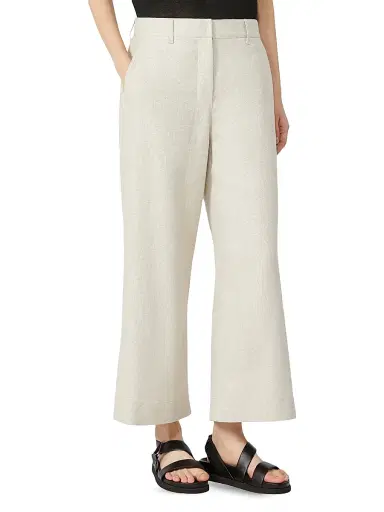 Max Mara Women's Stretch Cotton and Linen Trousers | Thumbnail 3