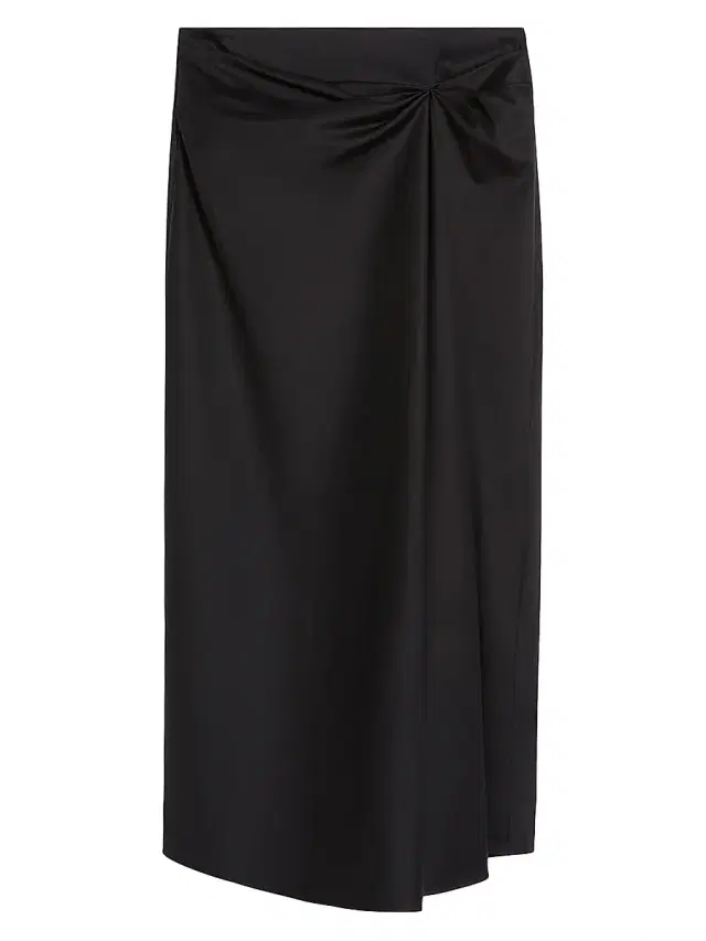 Max Mara Women's Cotton Satin Skirt - Black