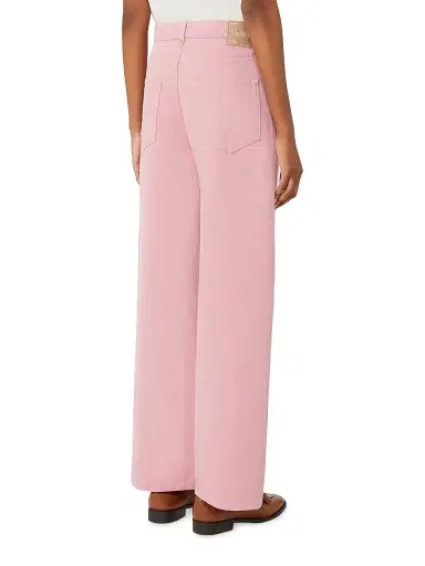 Max Mara Women's Cotton and Linen 5 Pocket Trousers - Peony | Thumbnail 5