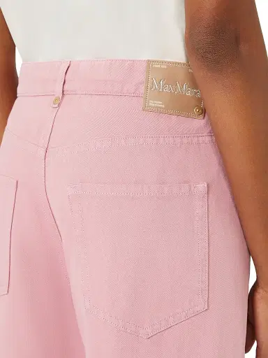 Max Mara Women's Cotton and Linen 5 Pocket Trousers - Peony | Thumbnail 6