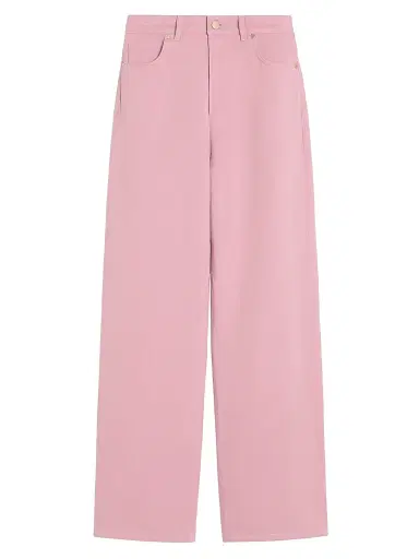 Max Mara Women's Cotton and Linen 5 Pocket Trousers - Peony | Thumbnail 1