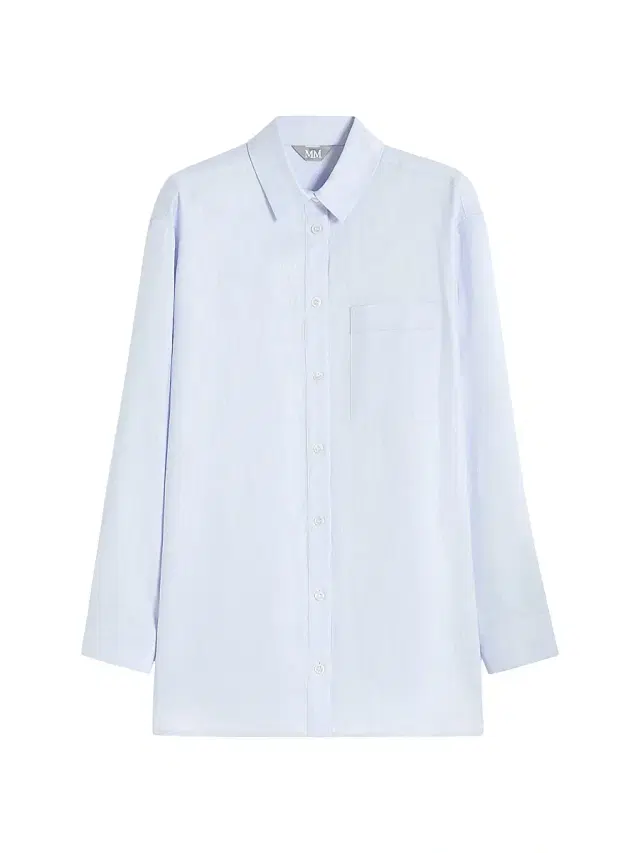 MM Max Mara Women's Oversized Linen Canvas Shirt - Sky Blue
