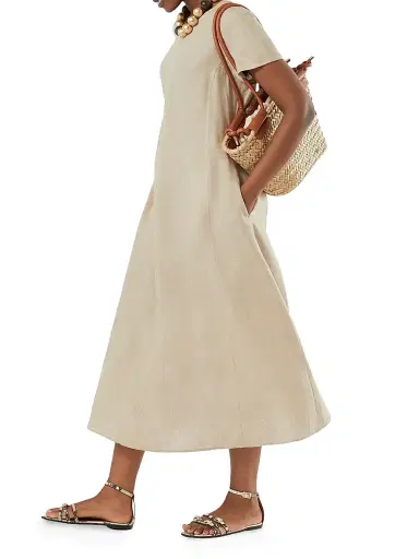Marina Rinaldi Women's Faded Linen Dress | Thumbnail 2 Marina Rinaldi Women's Faded Linen Dress | Thumbnail 2