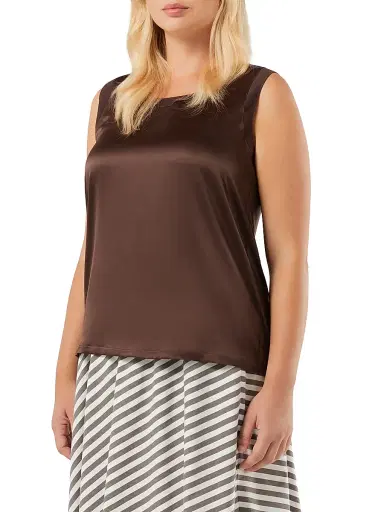 Marina Rinaldi Women's Jersey and Satin Top | Thumbnail 3 Marina Rinaldi Women's Jersey and Satin Top | Thumbnail 3