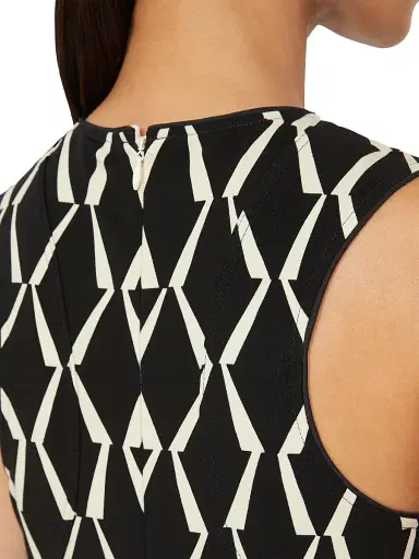 Max Mara Women's Flared Dress in Patterned Jersey | Thumbnail 5 Max Mara Women's Flared Dress in Patterned Jersey | Thumbnail 5