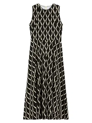 Max Mara Women's Flared Dress in Patterned Jersey | Thumbnail 1 Max Mara Women's Flared Dress in Patterned Jersey | Thumbnail 1