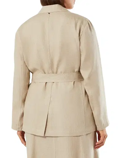 Marina Rinaldi Women's Open Jacket in Washed Linen - Sand - Size 16 | Thumbnail 4 Marina Rinaldi Women's Open Jacket in Washed Linen - Sand - Size 16 | Thumbnail 4
