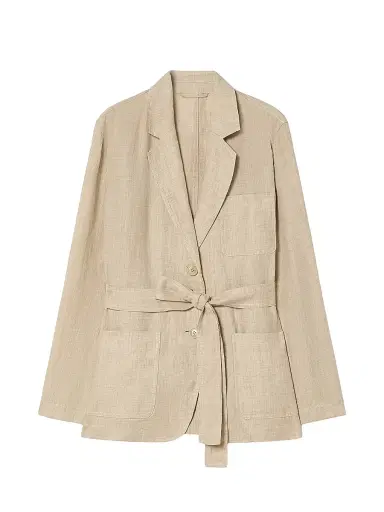 Marina Rinaldi Women's Open Jacket in Washed Linen - Sand - Size 16 | Thumbnail 1 Marina Rinaldi Women's Open Jacket in Washed Linen - Sand - Size 16 | Thumbnail 1