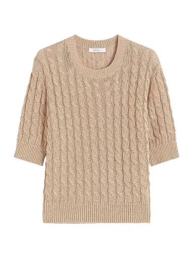 Max Mara Women's Cable Knit Linen Sweater | Thumbnail 1 Max Mara Women's Cable Knit Linen Sweater | Thumbnail 1