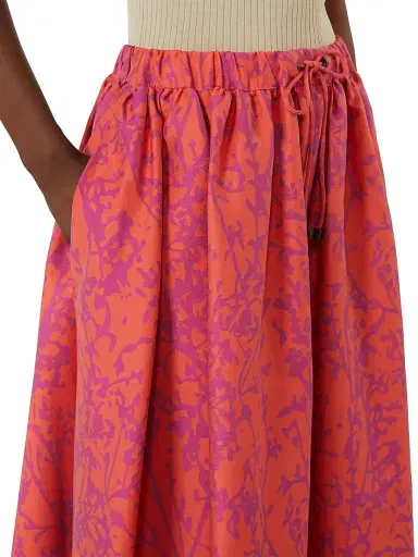 Max Mara Women's Jacquard Cotton and Silk Midi Skirt | Thumbnail 4 Max Mara Women's Jacquard Cotton and Silk Midi Skirt | Thumbnail 4