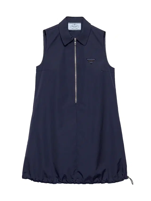 Women's Poplin Mini-Dress - Blue
