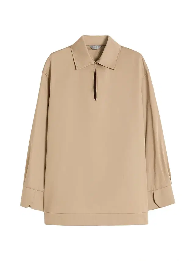 MM Max Mara Women's Cotton Satin Shirt - Beige