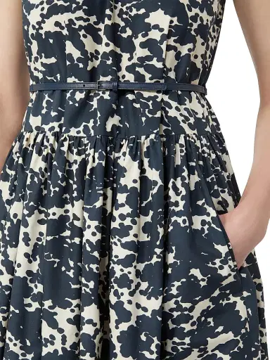 Max Mara Women's Printed Cotton Dress with Belt | Thumbnail 5 Max Mara Women's Printed Cotton Dress with Belt | Thumbnail 5