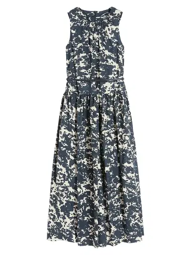 Max Mara Women's Printed Cotton Dress with Belt | Thumbnail 1 Max Mara Women's Printed Cotton Dress with Belt | Thumbnail 1