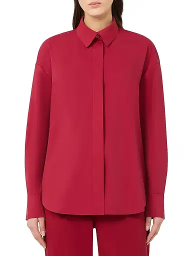 MM Max Mara Women's Jersey Shirt - Dark Red - Size XL | Thumbnail 3 MM Max Mara Women's Jersey Shirt - Dark Red - Size XL | Thumbnail 3