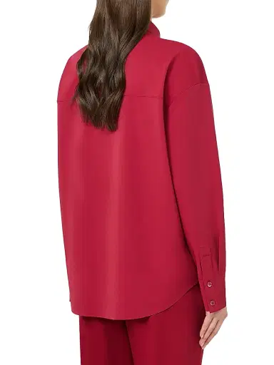 MM Max Mara Women's Jersey Shirt - Dark Red - Size XL | Thumbnail 4 MM Max Mara Women's Jersey Shirt - Dark Red - Size XL | Thumbnail 4