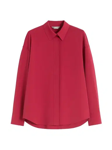 MM Max Mara Women's Jersey Shirt - Dark Red - Size XL | Thumbnail 1 MM Max Mara Women's Jersey Shirt - Dark Red - Size XL | Thumbnail 1