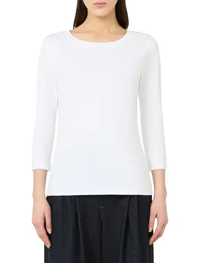 MM Max Mara Women's Cotton T-Shirt - White - Size XL | Thumbnail 3