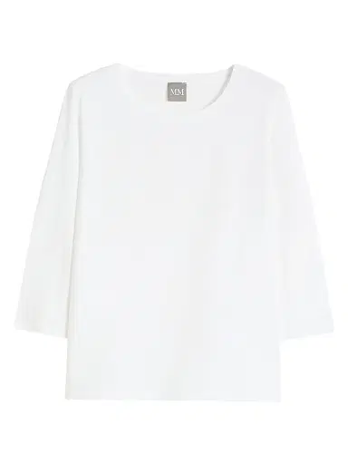 MM Max Mara Women's Cotton T-Shirt - White - Size XL | Thumbnail 1