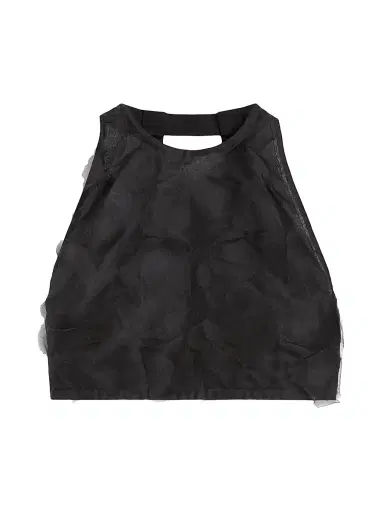 Max Mara Women's Crop Top in Silk Fil Coupé Jacquard | Thumbnail 1 Max Mara Women's Crop Top in Silk Fil Coupé Jacquard | Thumbnail 1