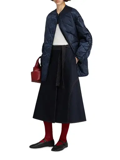 MM Max Mara Women's Denim Look Jersey Wrap Skirt - Midnightblue - Size XL | Thumbnail 2