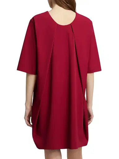 MM Max Mara Women's Flared Jersey Mini Dress - Dark Red - Size Large | Thumbnail 4